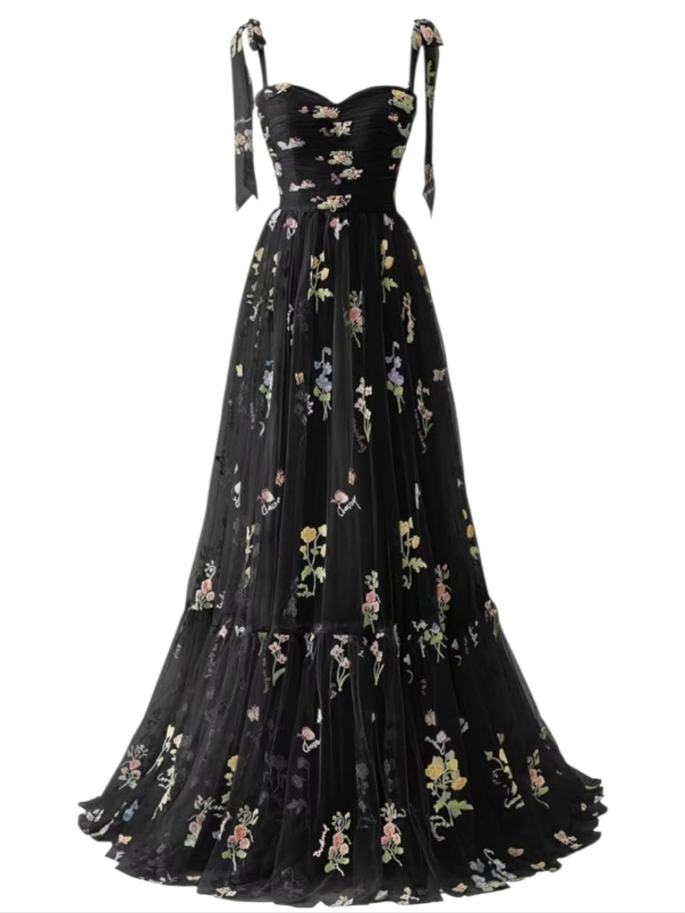 Plus Size Floral Embroidery Tulle Long Gown 18 NEW Lace-up Prom Wedding Dress